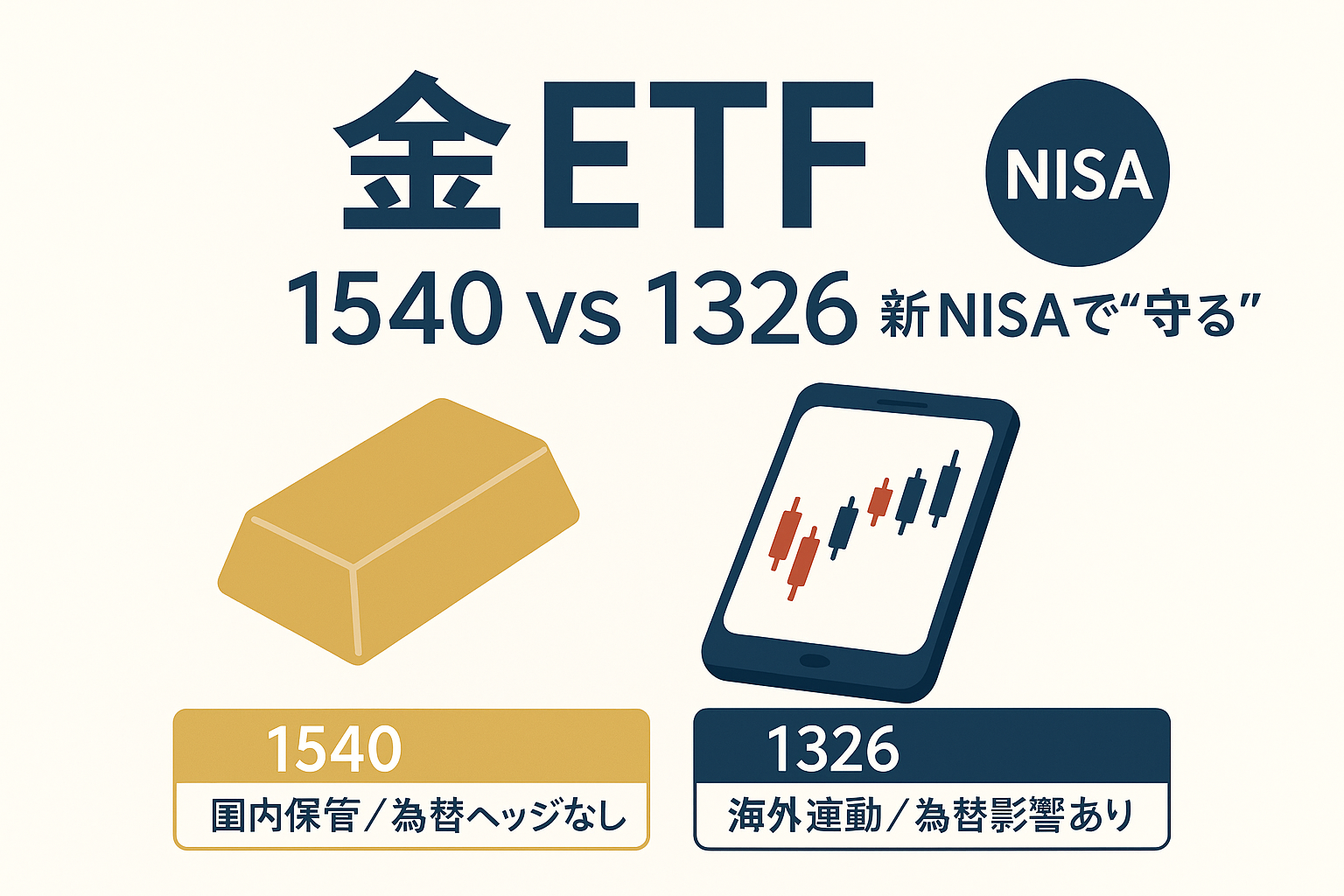子育て世代のための金ETF入門──1540と1326の違いと選び方、新NISA活用術