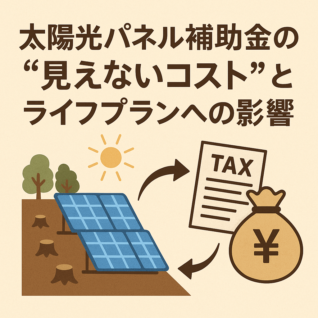太陽光パネル補助金の“見えないコスト”──未来の社会保障とライフプランへの影響