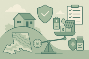 災害・レジリエンス設計──立地/建物/保険/備えを“家計の現実”に合わせて最適化する