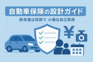 自動車保険｜対人・対物は無制限、車両は“免責×特約”で最適化