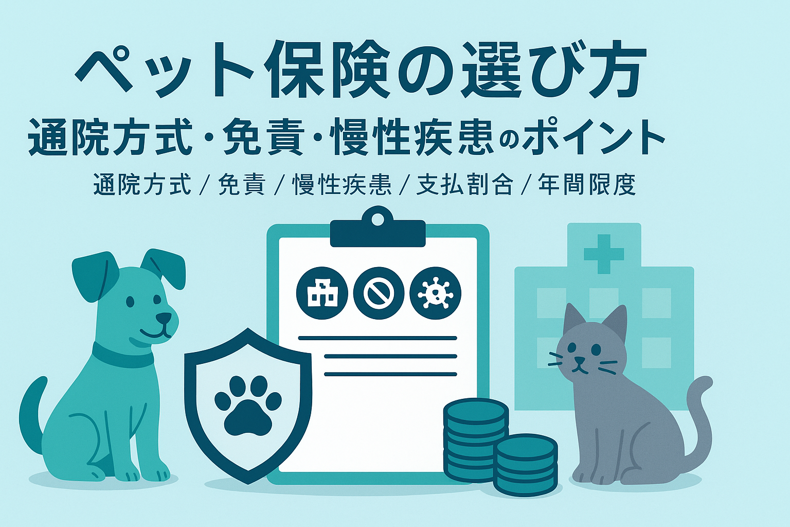 ペット保険｜通院の支払方式・免責・慢性疾患の条件に要注意