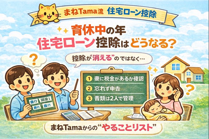 育休中（給付のみ）の年、住宅ローン控除はどうなる？—「税金が少ない年」の実務とやること