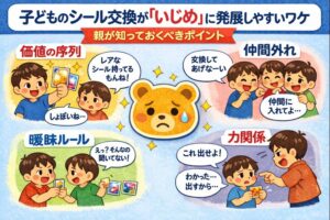 子どものシール交換が「いじめ」に発展しやすい理由──親ができる予防線