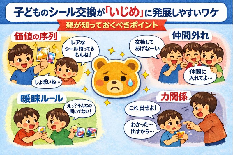 子どものシール交換が「いじめ」に発展しやすい理由──親ができる予防線