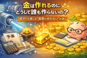 金は人工的に作れるのに、なぜ誰も作らないのか？──家計にも通じる“採算”の話