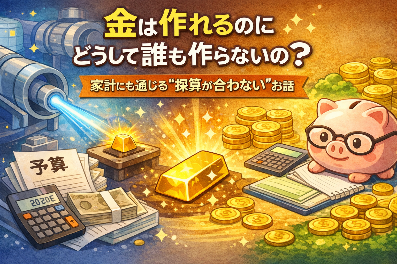 金は人工的に作れるのに、なぜ誰も作らないのか？──家計にも通じる“採算”の話